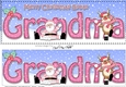Large DL Merry Christmas GREAT GRANDMA with Santa & Rudolph 3D decoupage