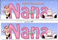 Large DL Merry Christmas NANA with Santa & Rudolph 3D decoupage