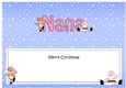 Large DL Merry Christmas NANA with Santa & Rudolph insert
