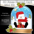 3D Shaped Christmas Snow Globe Card Kit - Snowman Oli has lots of Presents