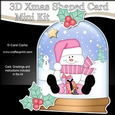 3D Shaped Christmas Snow Globe Card Kit - Snowman Oli has lots of Presents