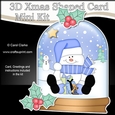 3D Shaped Christmas Snow Globe Card Kit - Snowman Oli has lots of Presents