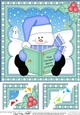 Christmas Snowman Oli 8 x 8 Scalloped Corner Topper