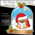 3D Shaped Christmas Snow Globe Card Kit - Bobbin Robin is Carol Singing
