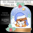 3D Shaped Christmas Snow Globe Card Kit - Bobbin Robin is Carol Singing