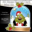 3D Shaped Christmas Snow Globe Card Kit - Xmas Tree is Snowballing!