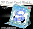 3D Easel Card Mini Kit - Christmas Snowman Rio has an Xmas Cracker