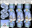 Cute Christmas Penguin - 3D Christmas Cracker Boxes