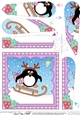 Christmas Penguin Fan Pyramage Topper