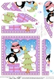 Christmas Penguin Fan Pyramage Topper