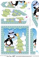 Christmas Penguin Fan Pyramage Topper