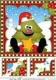 Cute Sitting Christmas - Tree 8 x 8 Scalloped Corner Topper 