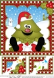 Cute Sitting Christmas - Tree 8 x 8 Scalloped Corner Topper