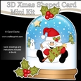 3D Shaped Christmas Snow Globe Card Kit - Snowball Sam has an Xmas Tree