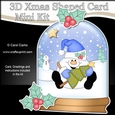 3D Shaped Christmas Snow Globe Card Kit - Snowball Sam has an Xmas Tree