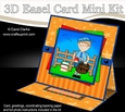 3D Easel Card Mini Kit - Cute Boyz - Schoolboy Zeke