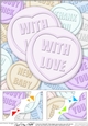 With Love Sweet Heart - 8 x 8 Scalloped Corner Topper