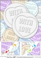 With Love Sweet Heart - 8 x 8 Scalloped Corner Topper