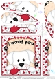 Fan Pyramage Topper - Love, Romance, Valentine- Little White Labrador Dog