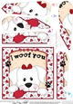 Fan Pyramage Topper - Love, Romance, Valentine- Little White Labrador Dog