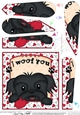 Fan Pyramage Topper - Love, Romance, Valentine- Little Shih Tzu Dog