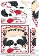 Fan Pyramage Topper - Love, Romance, Valentine- Little Shih Tzu Dog