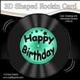 3D Shaped Rocking Card Kit - On the Record - Happy Birthday