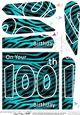 Fun Zebra Striped 1000th Birthday Fan Pyramage Topper