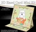 3D Easel Card Mini Kit - Flowerpot Friends - Little Westie Dog