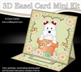3D Easel Card Mini Kit - Flowerpot Friends - Little Westie Dog