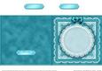 Square Pearls, Lace and Ribbon Plain Card Base Portrait Form