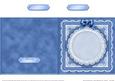 Square Pearls, Lace and Ribbon Plain Card Base Portrait Form