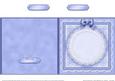 Square Pearls, Lace and Ribbon Plain Card Base Portrait Form