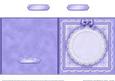 Square Pearls, Lace and Ribbon Plain Card Base Portrait Form