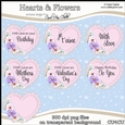 Hearts & Flowers - CU4CU Digital Clip Art Set