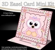 3D Easel Card Mini Kit - Cute Little Hoot Owl
