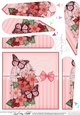 Pretty Flowers & Butterfly Birdcage Fan Pyramage Topper