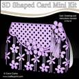 3D Shaped Card Kit - Pretty Daisy & Dots Fold Over Clutch Bag