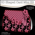 3D Shaped Card Kit - Pretty Daisy & Dots Fold Over Clutch Bag