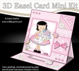3D Easel Card Mini Kit - Pretty in Pink - Cute Girlz