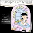 3D Shaped Card Kit - Country Cottage Girlz Suzi