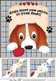 8 x 8 Scalloped Corner Topper - Dogs Leave Paw Prints - Springer Spaniel