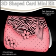 3D Shaped Card Kit - Zebra Print & Spots Fold Over Clutch Bag