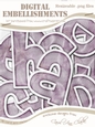 Large Blossoms Felties Lowercase Alpha Digital Embellishment