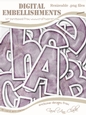 Large Blossom Felties Uppercase Alpha Digital Embellishment