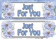 Large DL JUST FOR YOU Daisies Floral 3D decoupage