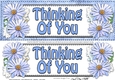 Large DL THINKING OF YOU Daisies Floral 3D decoupage