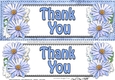 Large DL THANK YOU Daisies Floral 3D decoupage