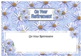Large DL ON YOUR RETIREMENT Daisies Floral matching insert