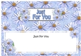 Large DL JUST FOR YOU Daisies Floral matching insert